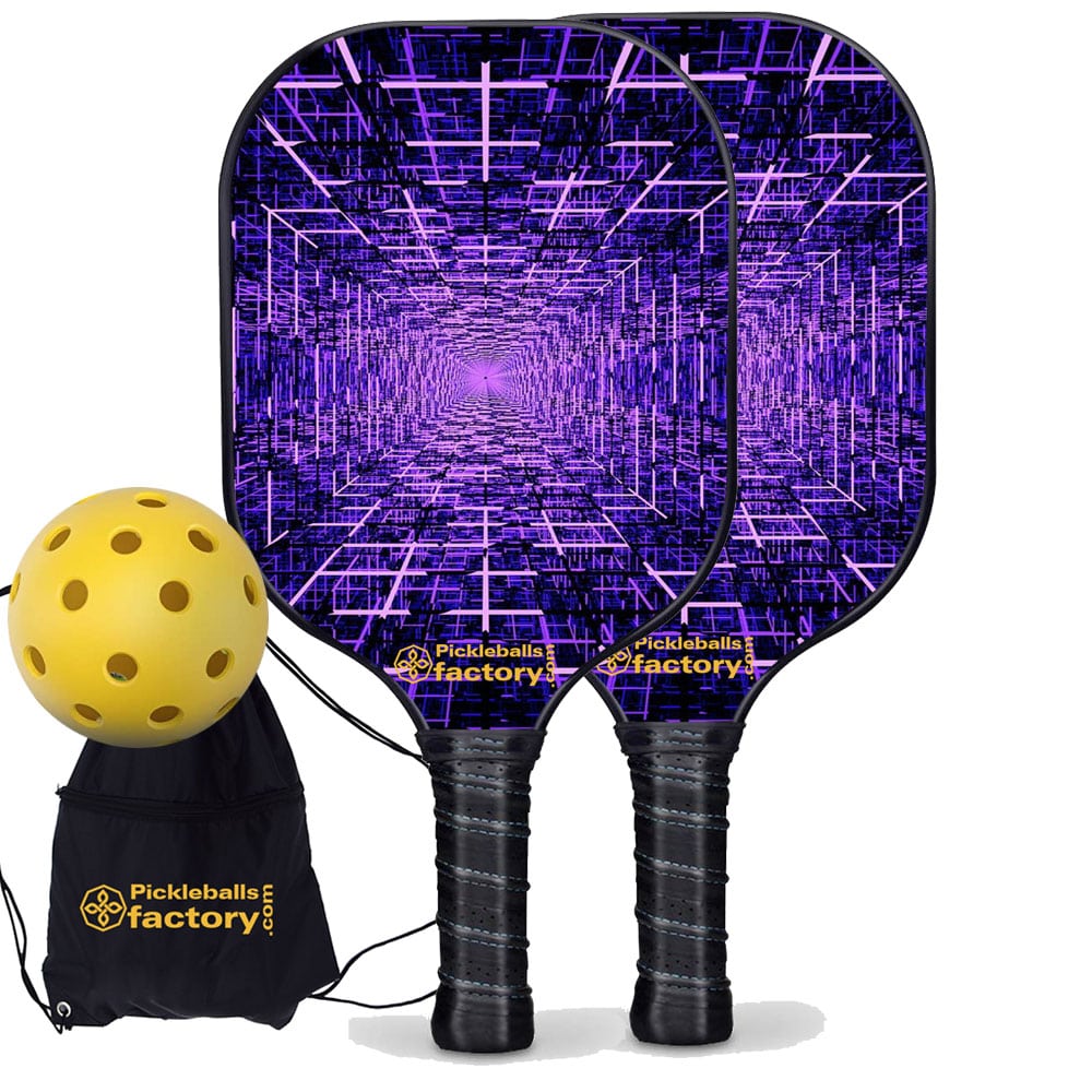 Best Pickleball Set - Data Grid Pickleball Paddles, Pickleball Paddle & Ball Set, Carbonfiber Graphite