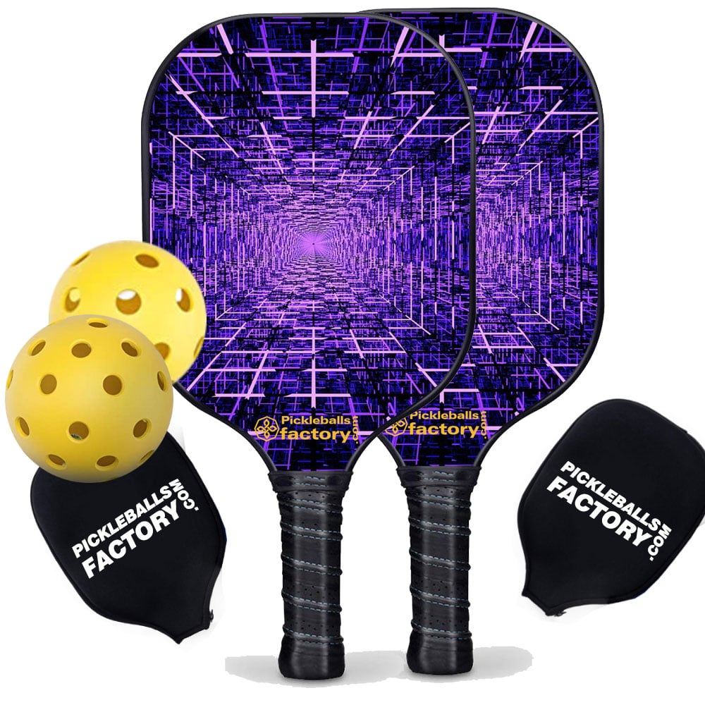 Best Pickleball Set - Data Grid Pickleball Paddles, Pickleball Paddle & Ball Set, Carbonfiber Graphite