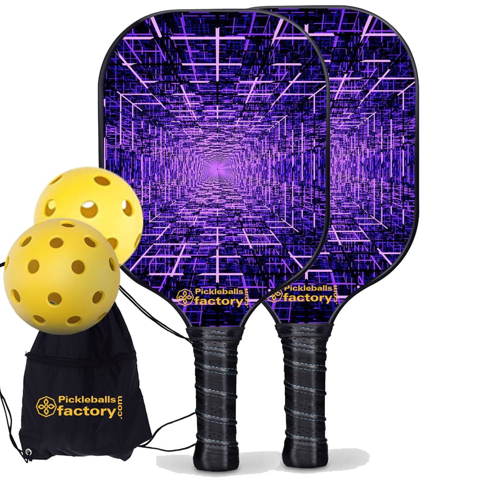 Best Pickleball Set - Data Grid Pickleball Paddles, Pickleball Paddle & Ball Set, Carbonfiber Graphite
