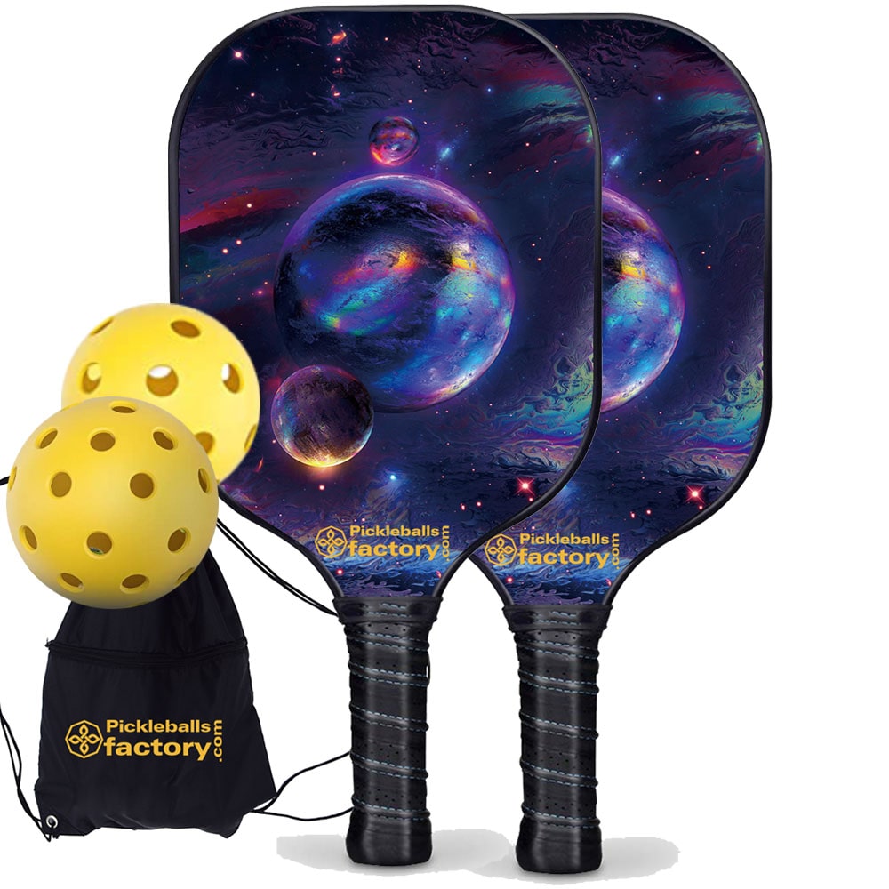Pickleball Set - Planet Pickleballtournament Paddle, Best Pickleball Sets 2022, Carbonfiber Graphite