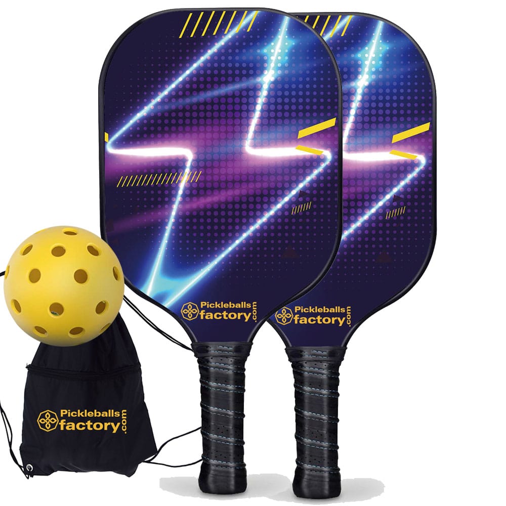 Pickleball Starter Set - Lightning Pickleball Paddles Near Me, Graphite Pickleball Set, Glassfiber Graphite