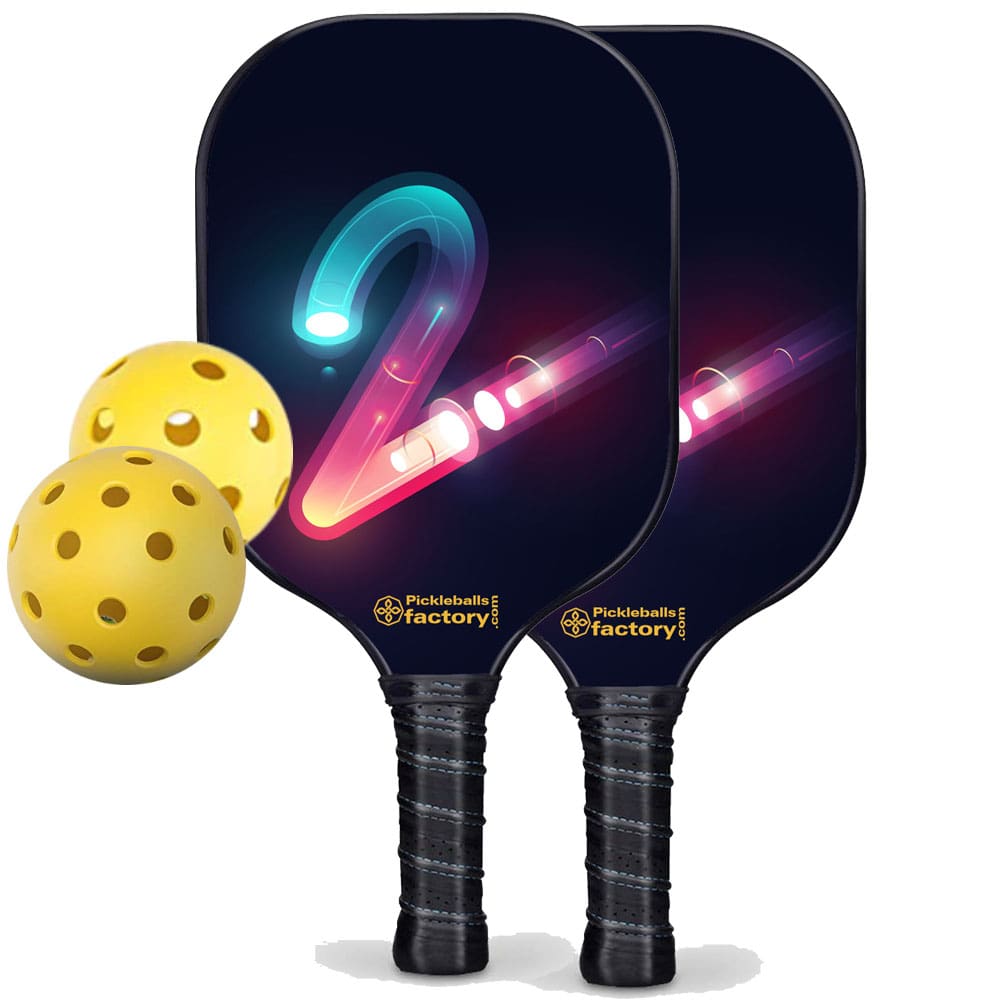 Pickleball Paddle Set - Tow Pro Pickleball Paddle, Best Pickleball Starter Set, Glassfiber Graphite