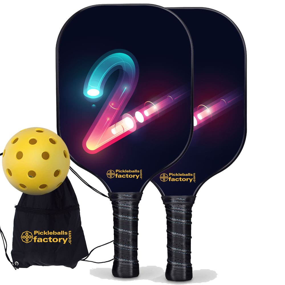 Pickleball Paddle Set - Tow Pro Pickleball Paddle, Best Pickleball Starter Set, Carbonfiber Graphite