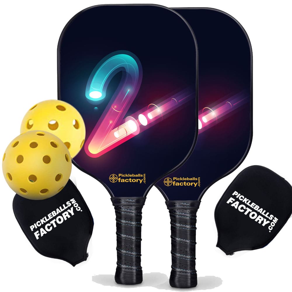 Pickleball Paddle Set - Tow Pro Pickleball Paddle, Best Pickleball Starter Set, Carbonfiber Graphite
