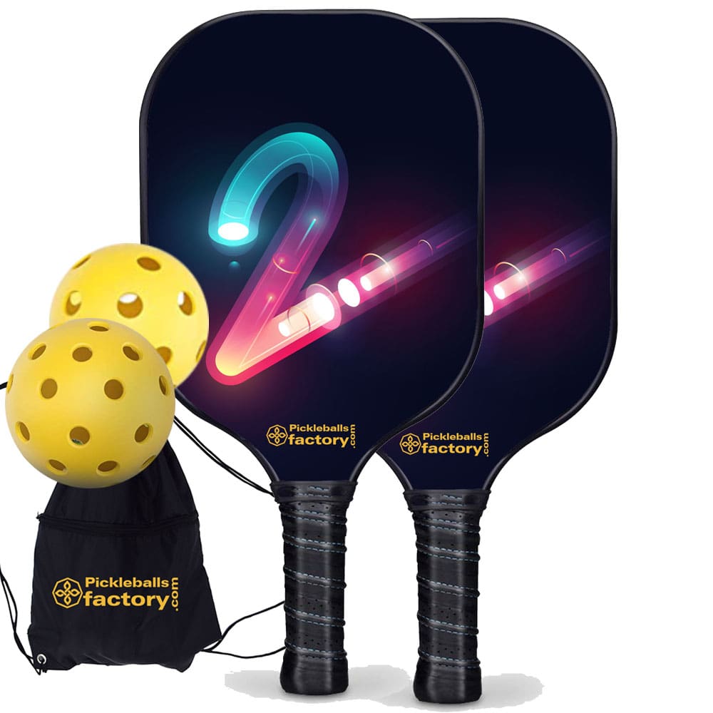 Pickleball Paddle Set - Tow Pro Pickleball Paddle, Best Pickleball Starter Set, Carbonfiber Graphite