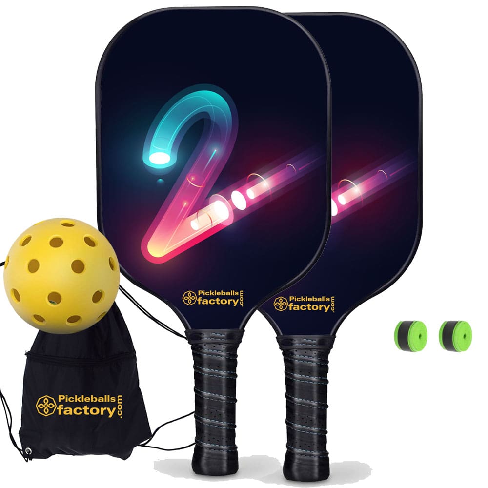 Pickleball Paddle Set - Tow Pro Pickleball Paddle, Best Pickleball Starter Set, Carbonfiber Graphite