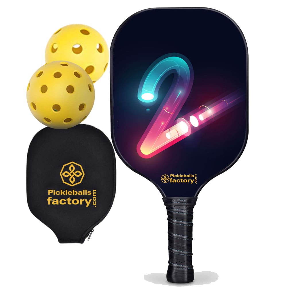 Pro Pickleball Paddle - Tow Pickleballs for Sale, Best Pickleball Paddle for Spin Pickleball Professional Players, Glassfiber Graphite