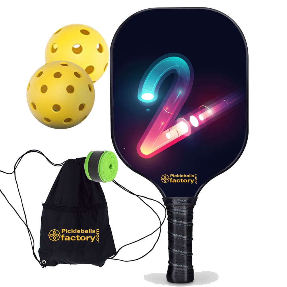 Pro Pickleball Paddle - Tow Pickleballs for Sale, Best Pickleball Paddle for Spin Pickleball Professional Players, Glassfiber Graphite