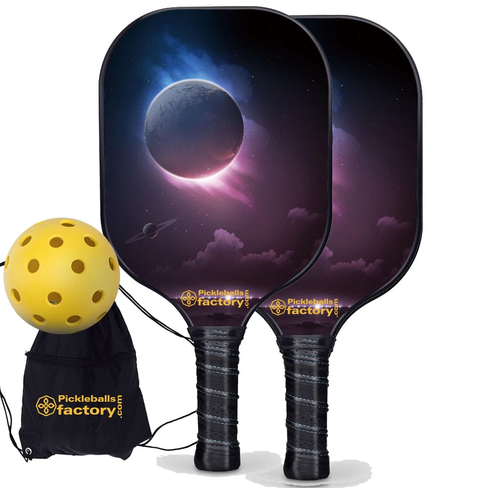 Pickleball Set - The Moon Pickleball Rackets Near Me, Best Type of Pickleball Paddle, Carbonfiber Graphite
