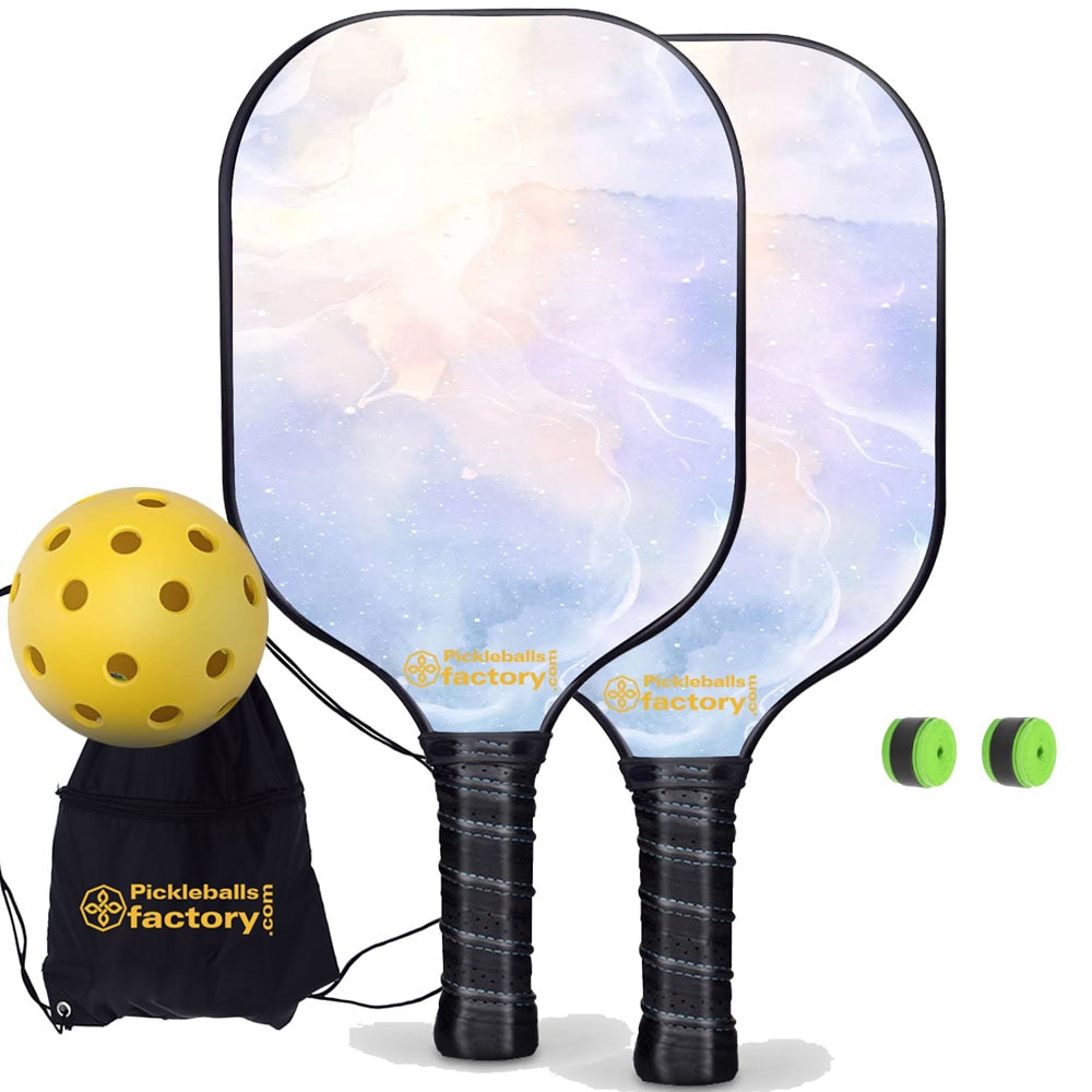 Pickleball Starter Set - Glistening Pickleballtournament Paddle, Best Beginner Pickleball Sets, Carbonfiber Graphite