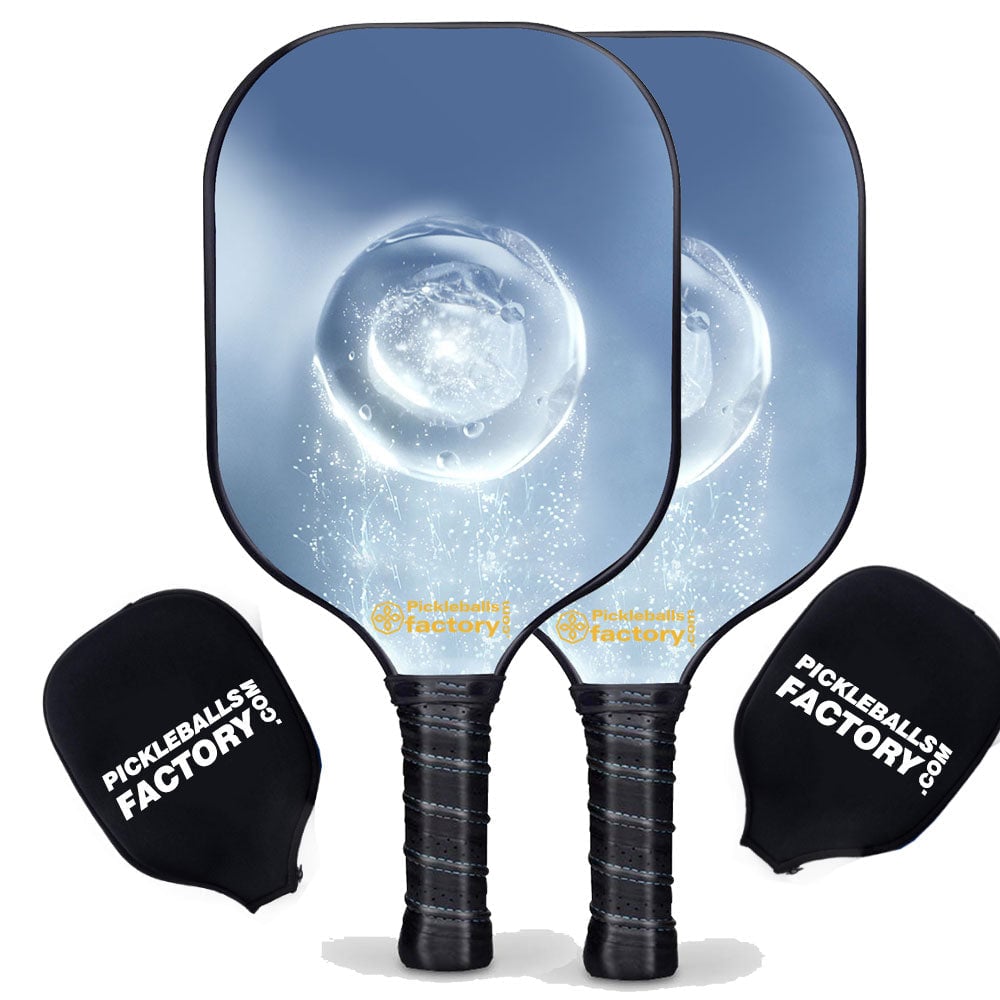Pickleball Paddle Set - Crystal Clear Pickleball Paddles, Best Pickleball Set for Beginners, Glassfiber Graphite