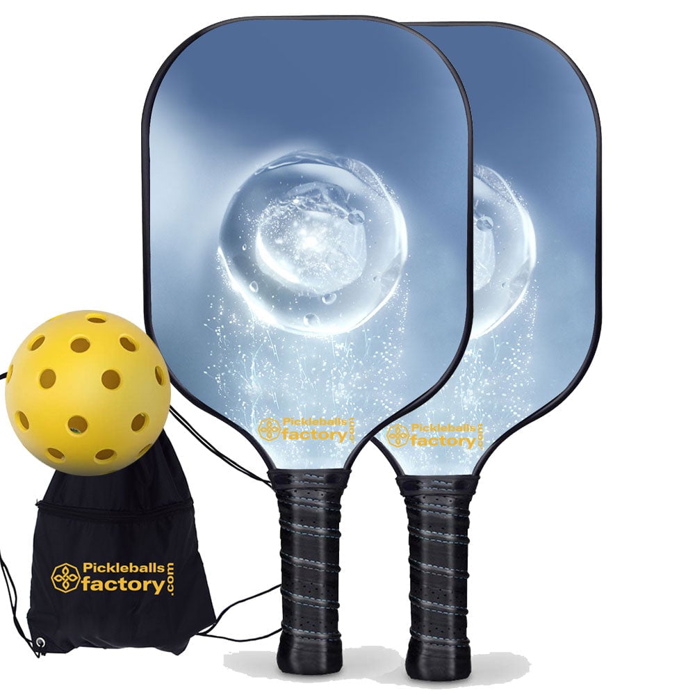 Pickleball Paddle Set - Crystal Clear Pickleball Paddles, Best Pickleball Set for Beginners, Carbonfiber Graphite