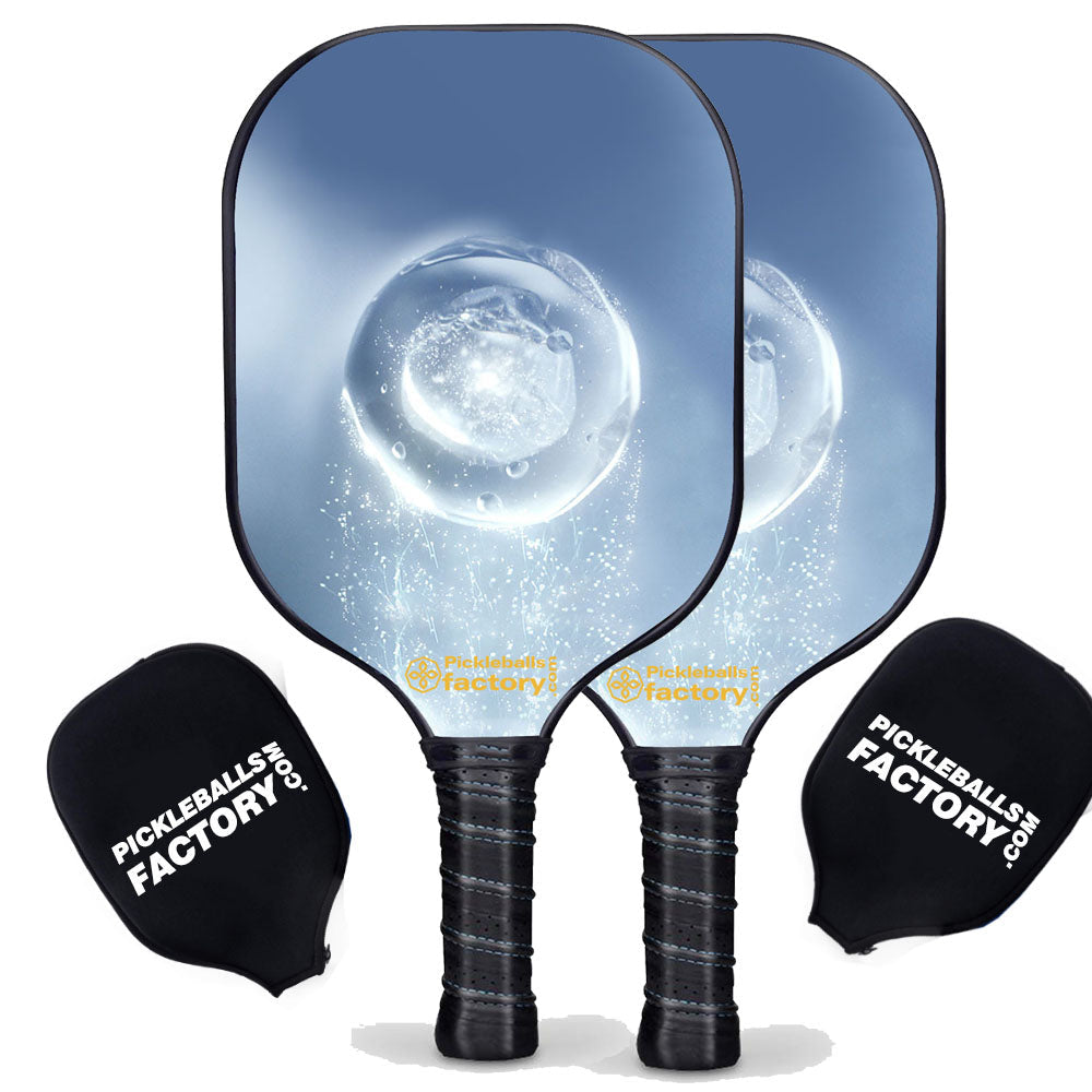 PB00012-5-C Pickleball Paddle Set - Crystal Clear Pickleball Paddles, Best Pickleball Set for Beginners, Carbonfiber Graphite