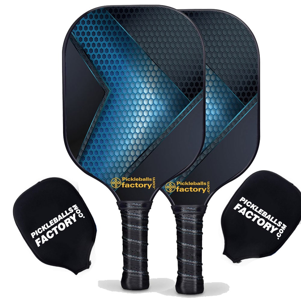 Pickleball Starter Set - Hexagon Grids Usapa Pickleball Paddles, Portable Pickleball Set, Glassfiber Graphite