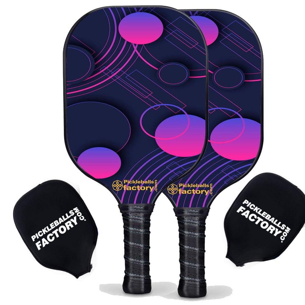 Pickleball Paddle Set - Wave Point Pickleball Equipment, Driveway Pickleball Set, Glassfiber Graphite