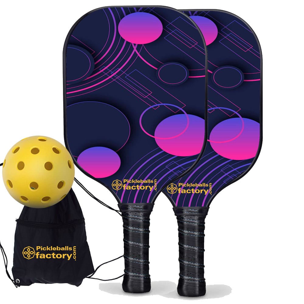 Pickleball Paddle Set - Wave Point Pickleball Equipment, Driveway Pickleball Set, Carbonfiber Graphite