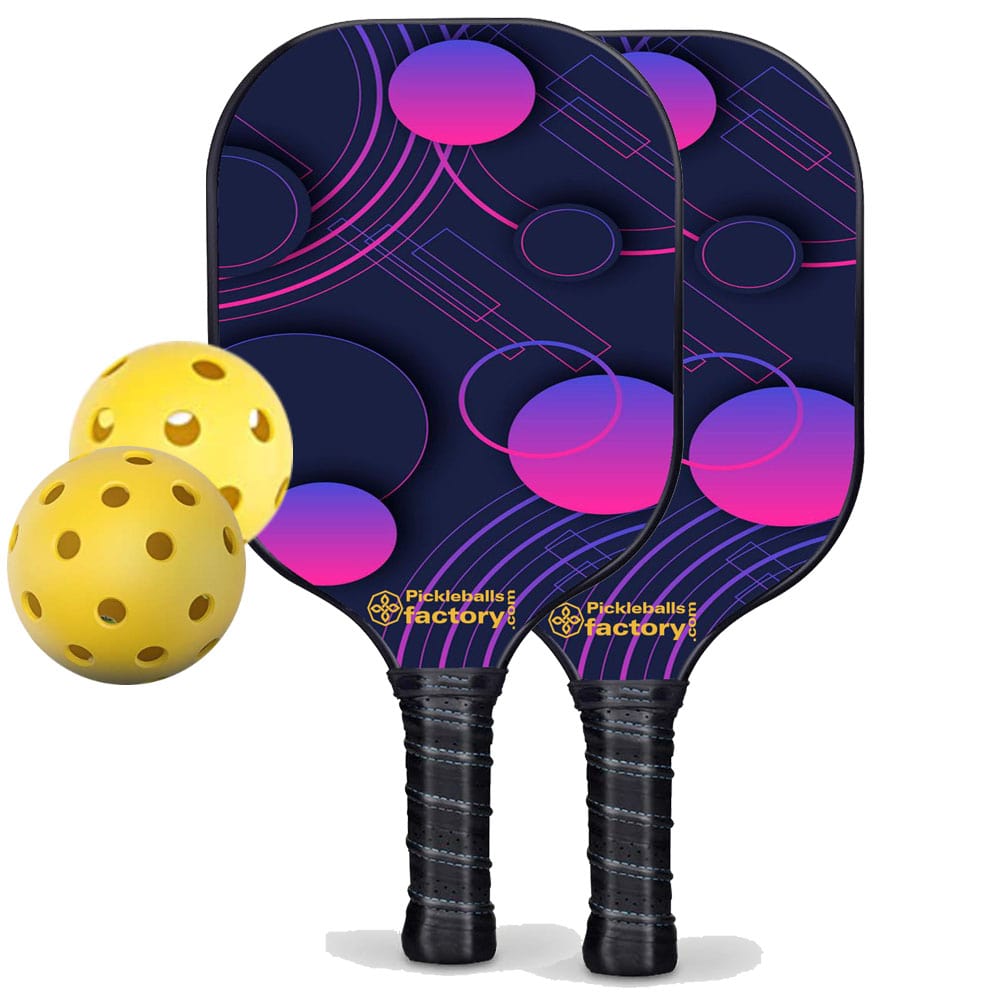 Pickleball Paddle Set - Wave Point Pickleball Equipment, Driveway Pickleball Set, Carbonfiber Graphite