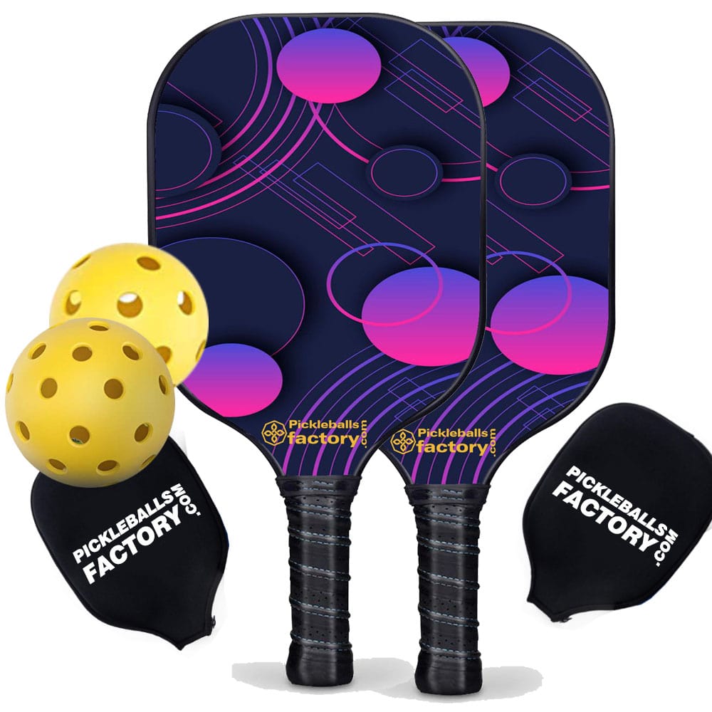 Pickleball Paddle Set - Wave Point Pickleball Equipment, Driveway Pickleball Set, Carbonfiber Graphite