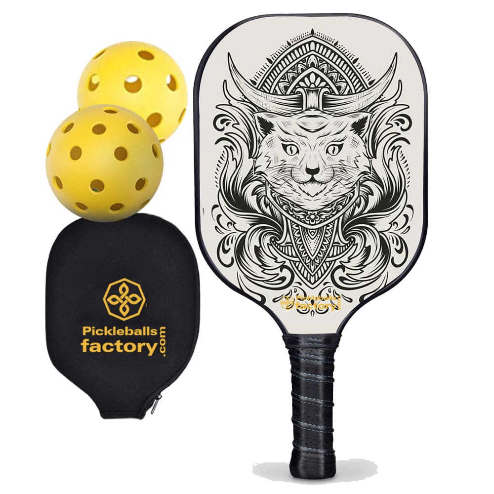 Pickleball Rackets - Egyptian Cat Level Up Pickleball, Pickleball Paddles for Intermediate Players, Carbonfiber Graphite
