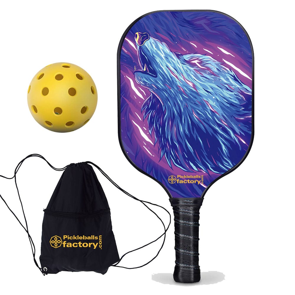 War Wolfs Lifetime Fitness Pickleball Paddle - Best Intermediate Pickleball Paddle, Carbonfiber Graphite