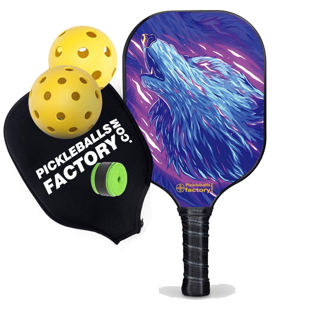 War Wolfs Lifetime Fitness Pickleball Paddle - Best Intermediate Pickleball Paddle, Carbonfiber Graphite
