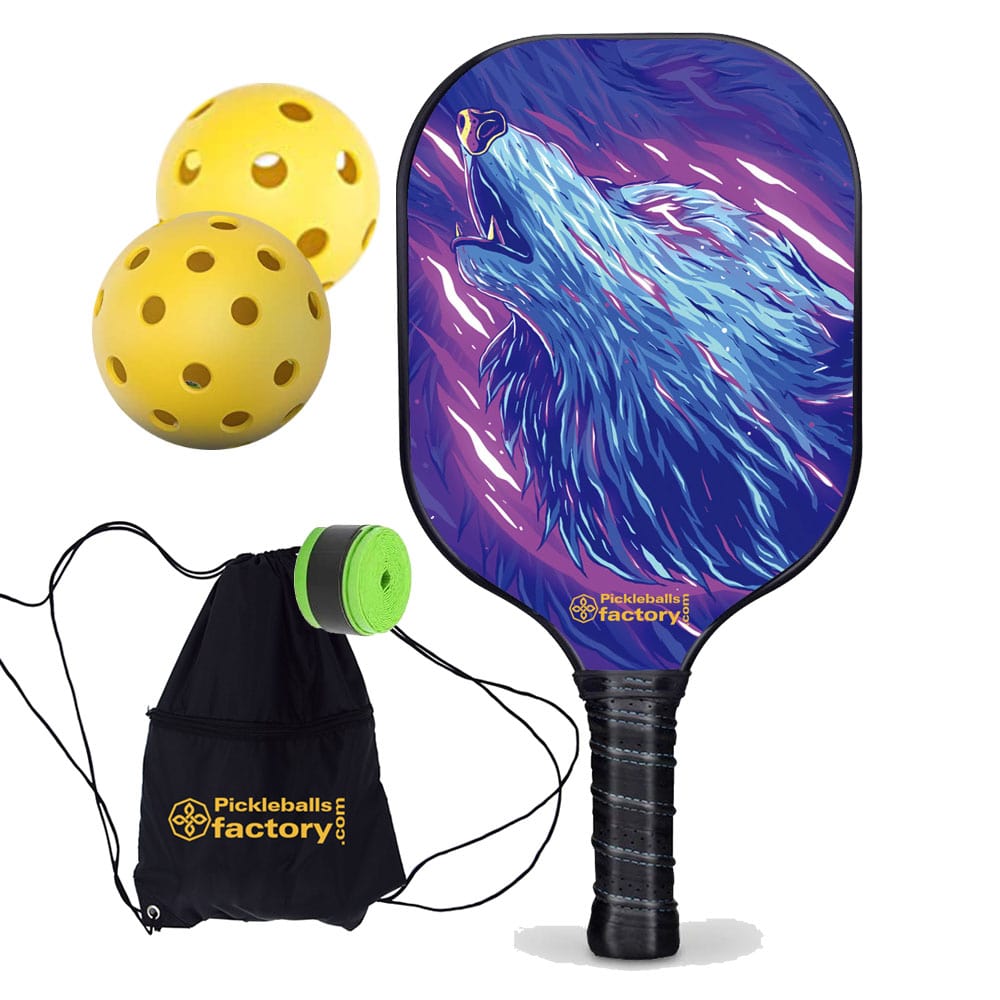 War Wolfs Lifetime Fitness Pickleball Paddle - Best Intermediate Pickleball Paddle, Carbonfiber Graphite