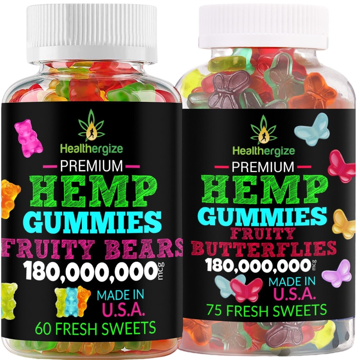 Picture of Natural Gummies NGB2C Calm&#44; Stress&#44; Sleep & Anxiety Bears Gummies - Pack of 2