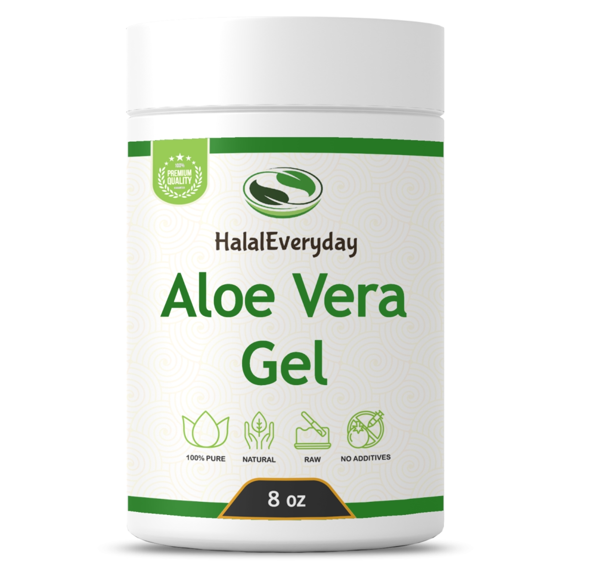 AVG 8 oz Aloe Vera Gel - 100 Percent Pure Organic Soothing Moisturizing Skin Care Lotion -  Halaleveryday