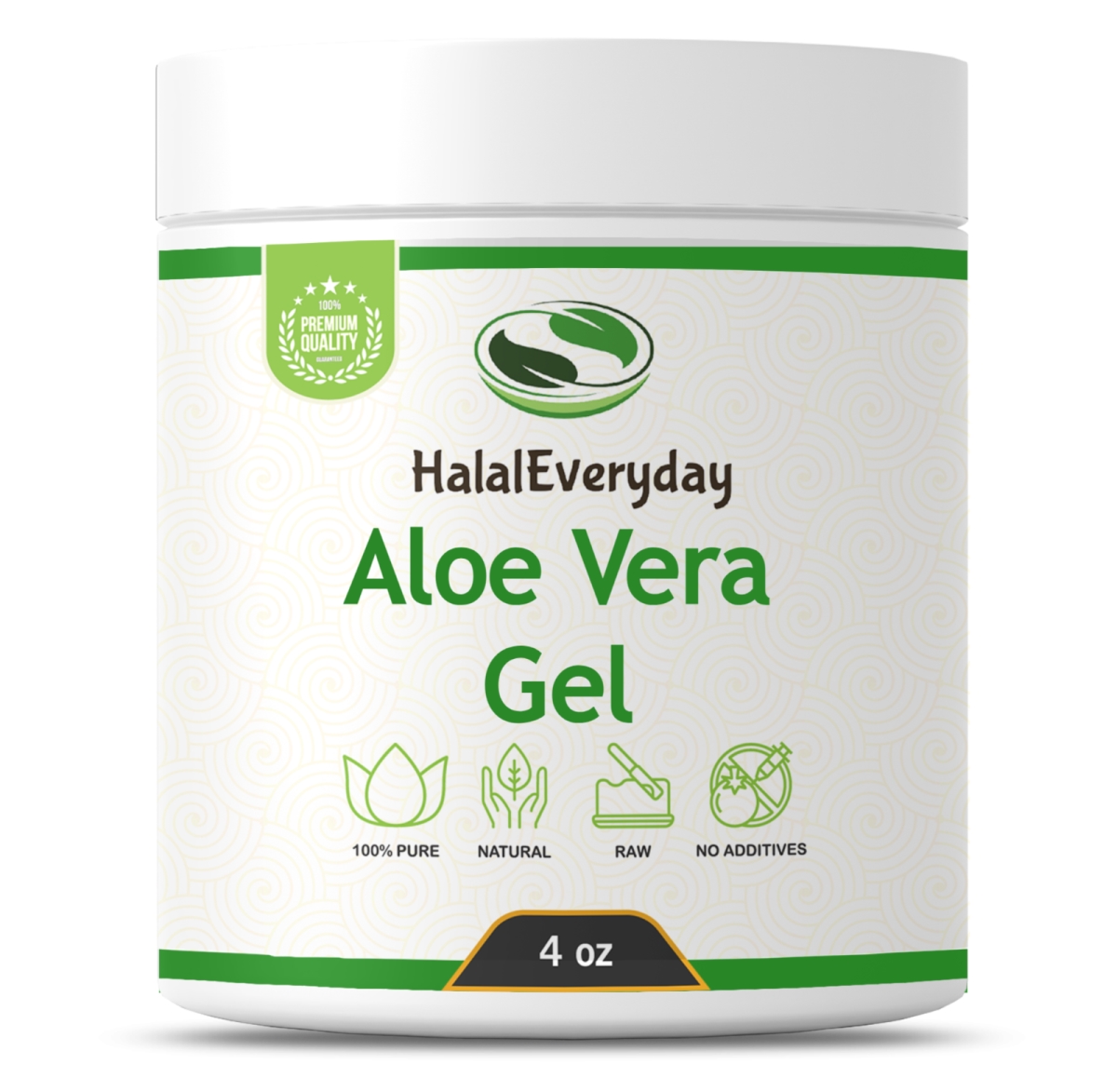 AVG4 4 oz Aloe Vera Gel - 100 Percent Pure Organic Soothing Moisturizing Skin Care Lotion -  Halaleveryday