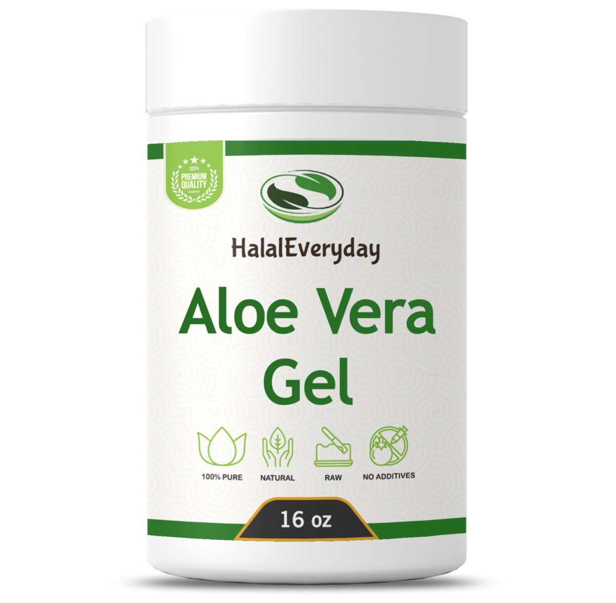 AVG16 16 oz Aloe Vera Gel - 100 Percent Pure Organic Soothing Moisturizing Skin Care Lotion -  Halaleveryday