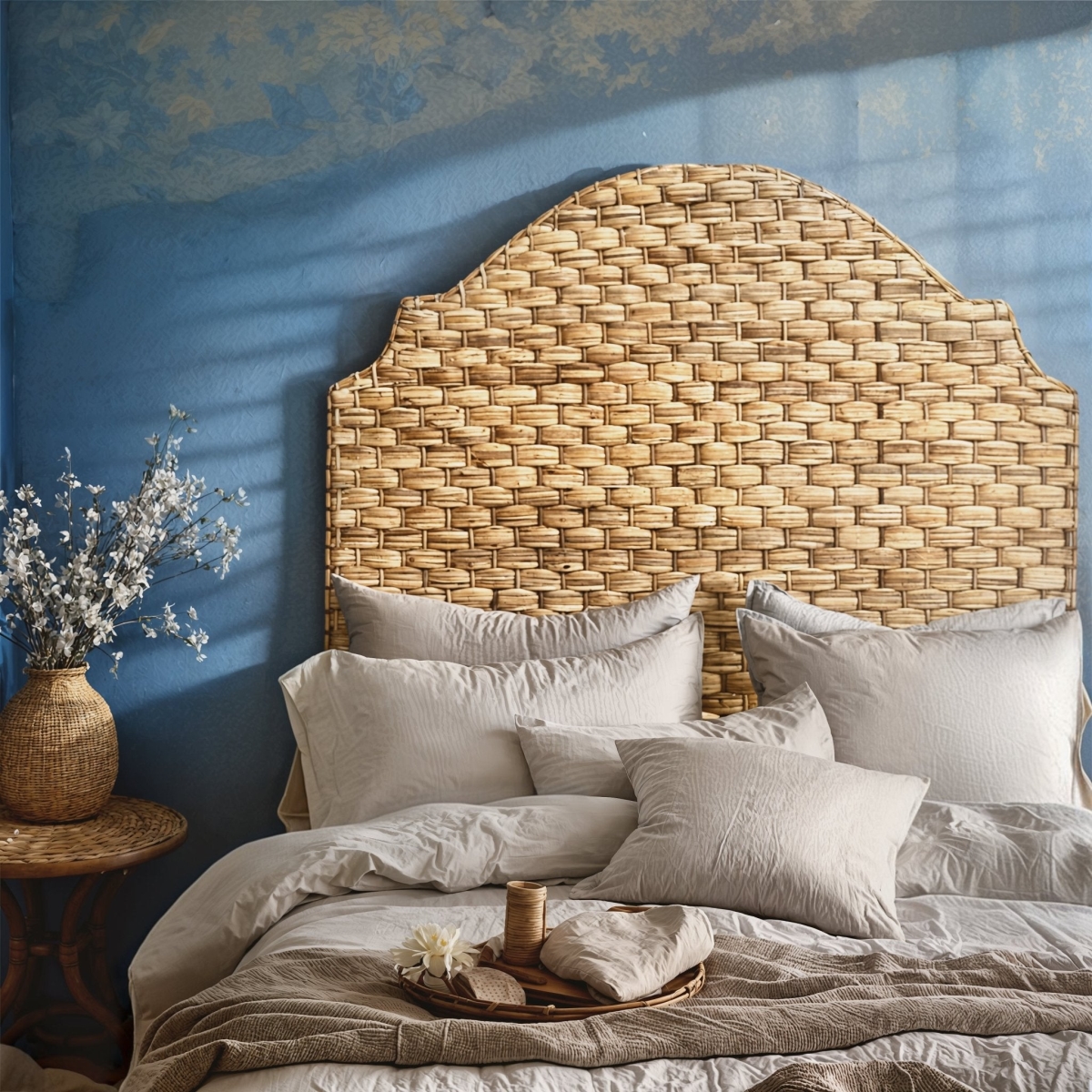 GRE19-Q 62 x 3.1 x 70 in. Greta Headboard, Natural - Queen Size