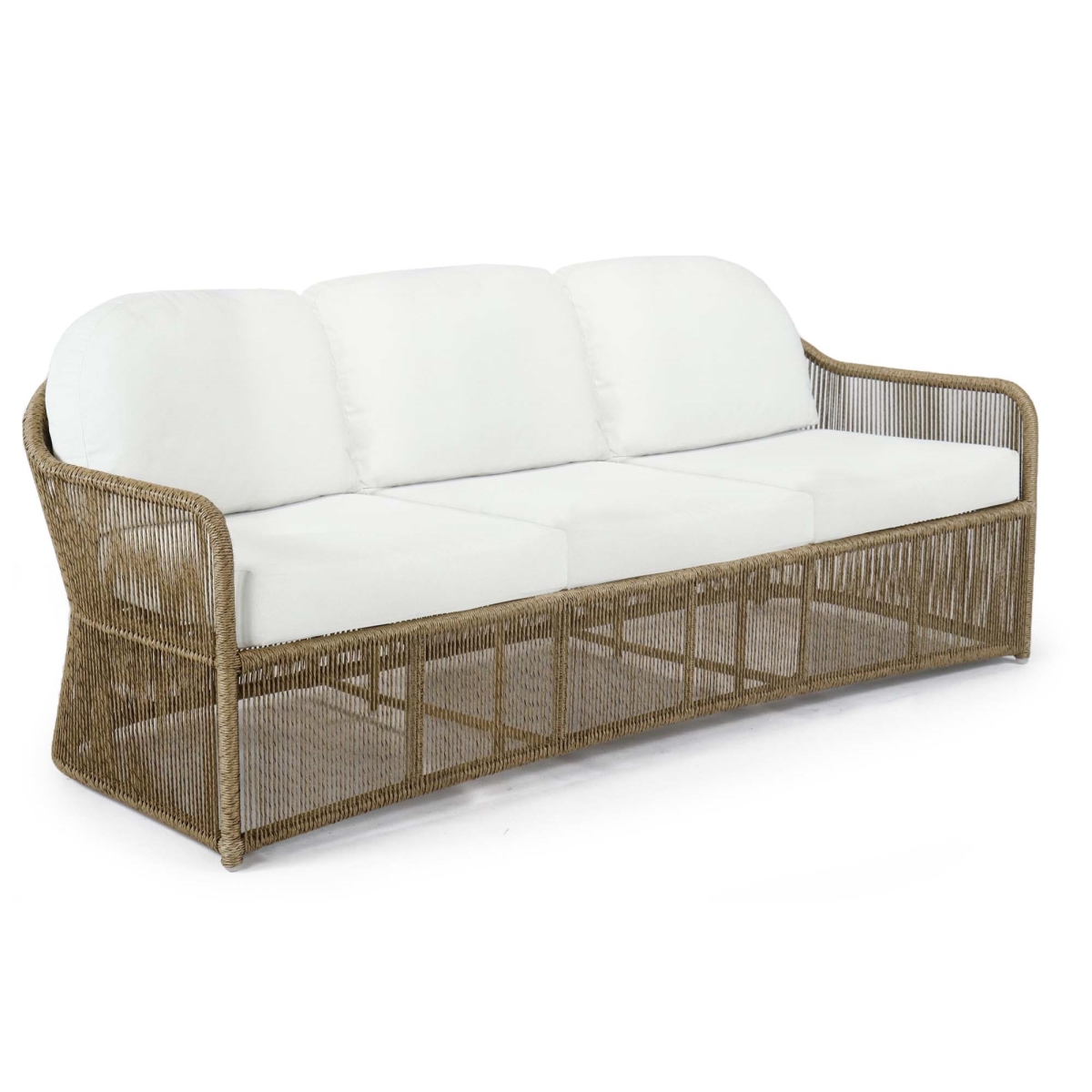 Picture of Skyline Design 24213-NTH-CUSH-SU-732 26 x 78 x 38 in. Calixto Sofa with Sunbrella Cushion&#44; Silver