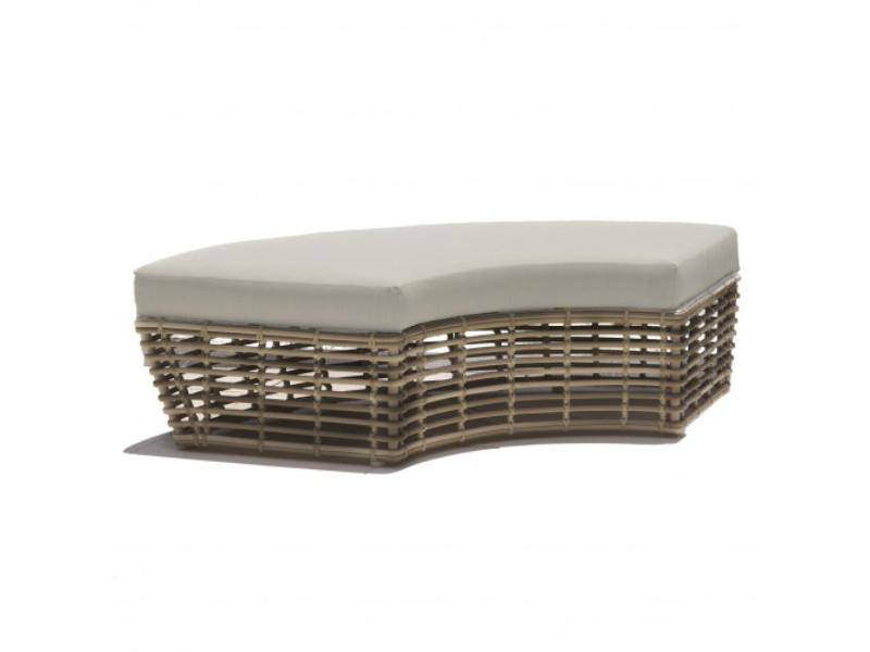 Picture of Skyline Design 84887-KMNP-5453 Halo Bench with Sunbrella Cushion&#44; Kubu Mushroom