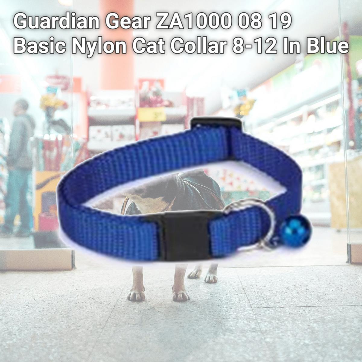Picture of Guardian Gear ZA1000 08 19 Basic Nylon Cat Collar 8-12 In Blue