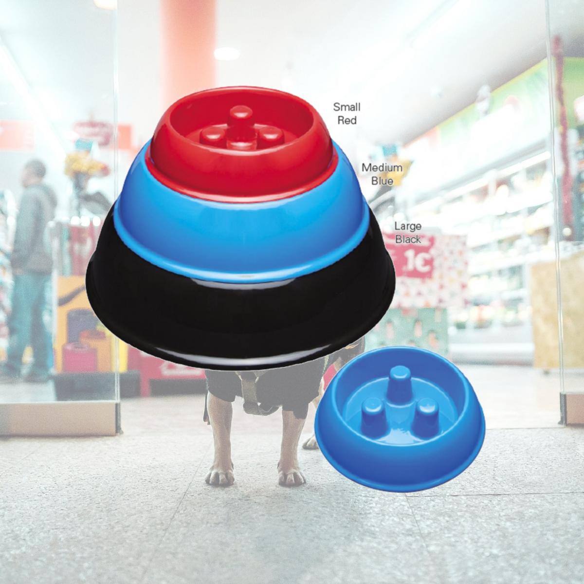 Picture of Plastic Slow Feeder Bowl ZX7082 15 Plastic Slow Feeder Bowl 40oz Blue