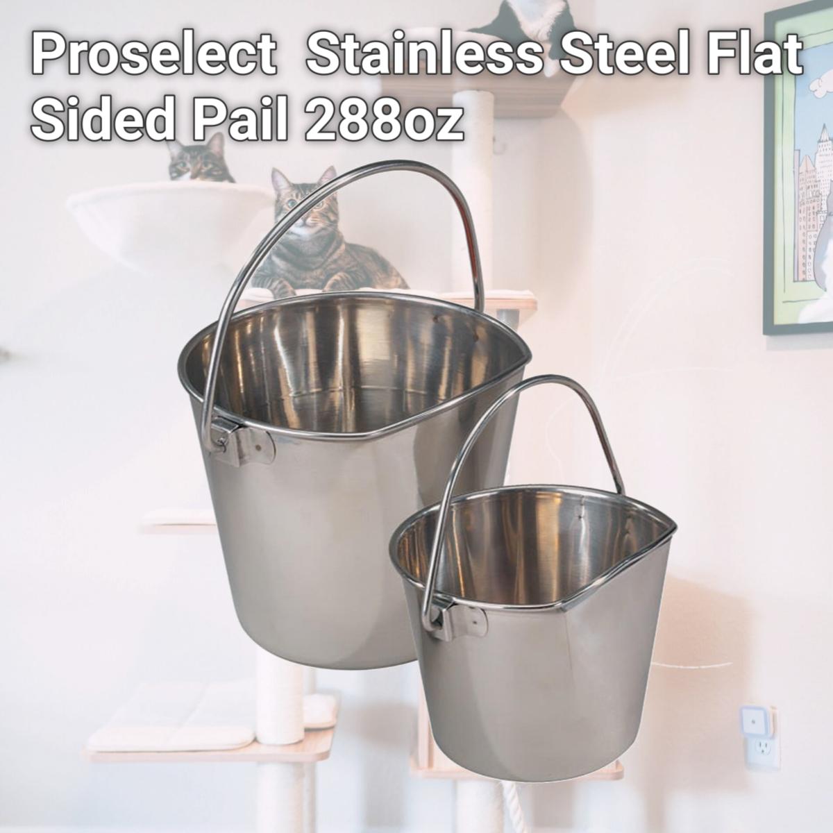 Picture of Proselect ZT644 09 Stainless Steel Flat Sided Pail 288oz