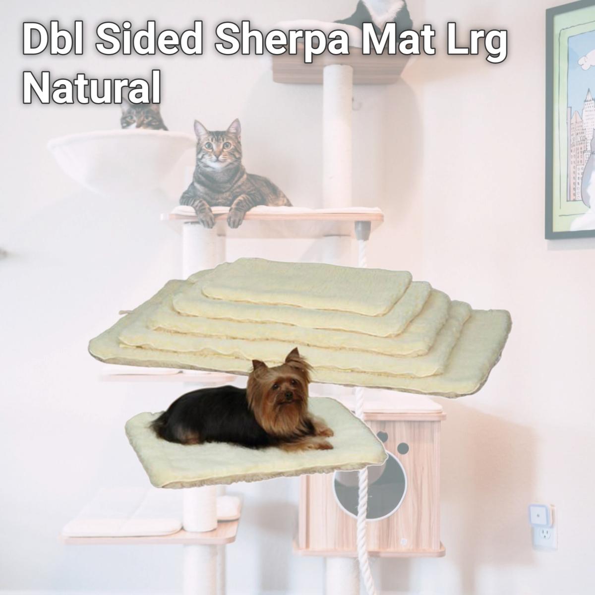 Picture of Slumber Pet ZA427 41 55 Dbl Sided Sherpa Mat Lrg Natural