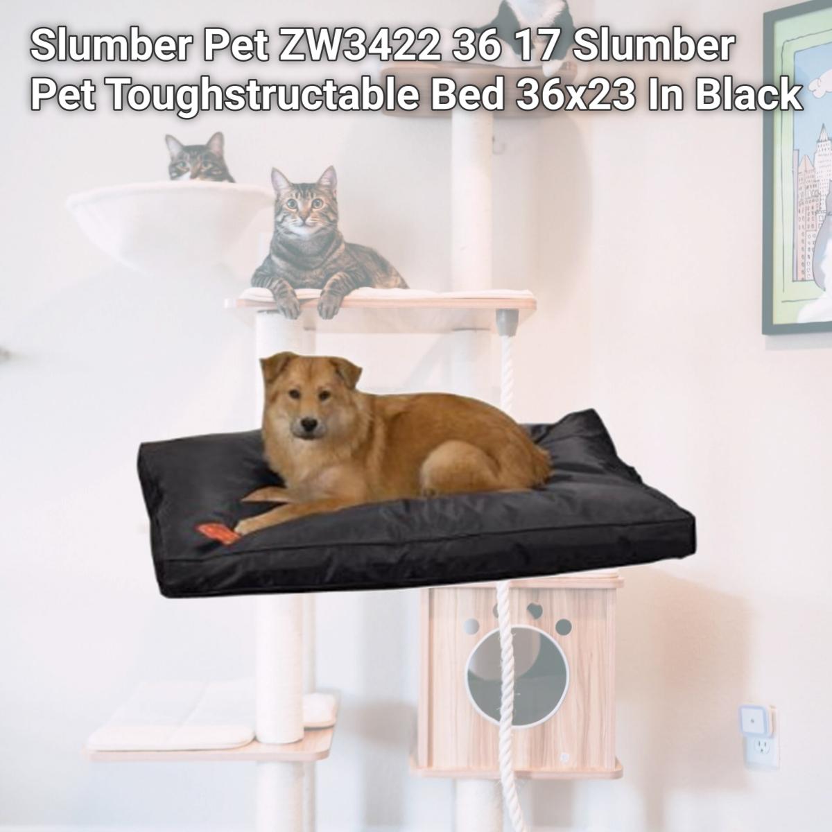 Picture of Slumber Pet ZW3422 36 17 Slumber Pet Toughstructable Bed 36x23 In Black