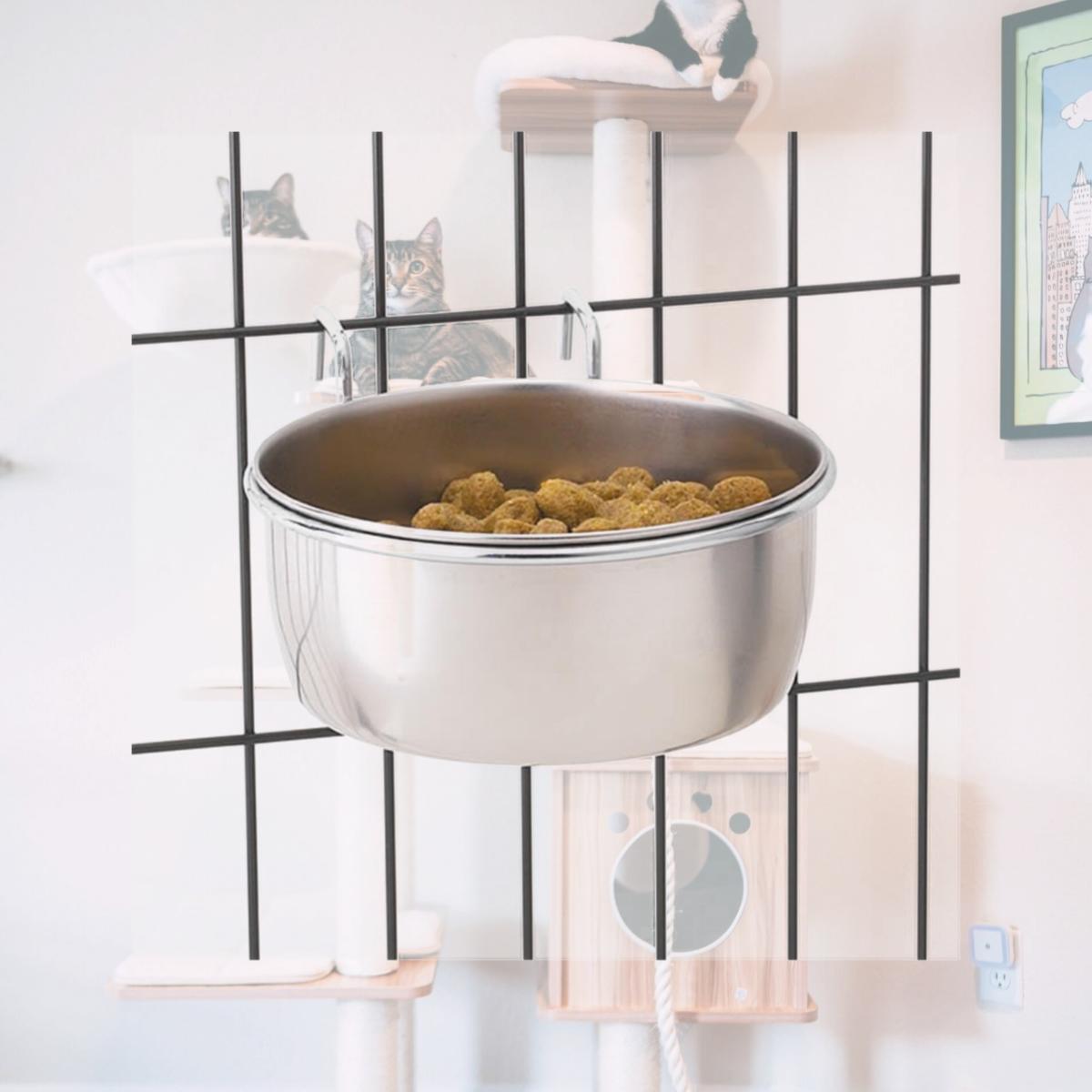 Picture of Pet Pals ZW990 30 Stainless Steel Hanging Bowl 26oz