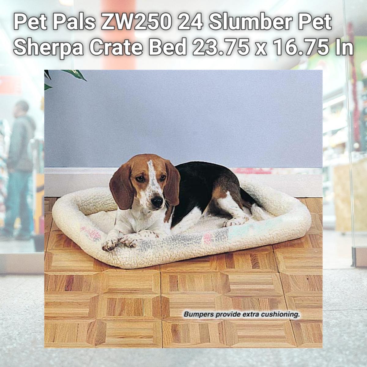 Picture of Pet Pals ZW250 24 Slumber Pet Sherpa Crate Bed 23.75 x 16.75 In