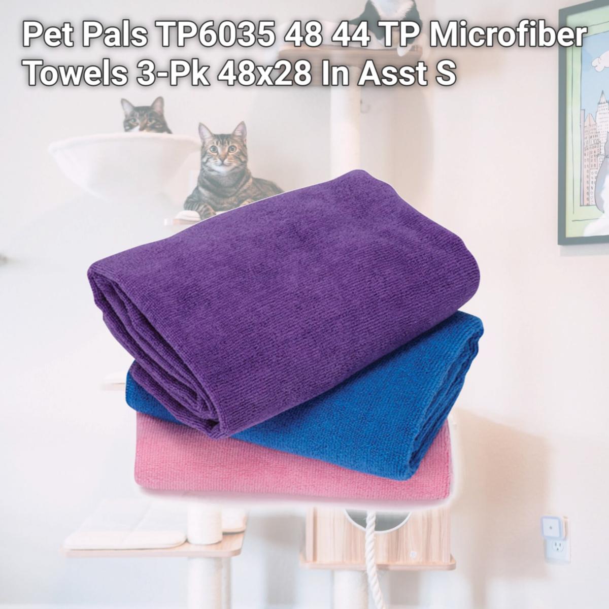 Picture of Pet Pals TP6035 48 44 TP Microfiber Towels 3-Pk 48x28 In Asst S