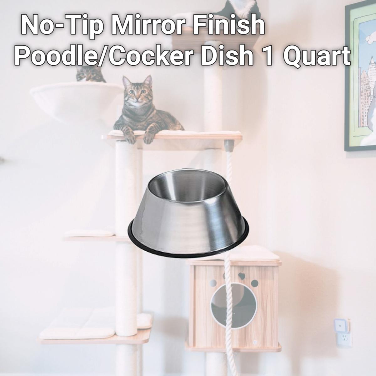 Picture of  No-Tip Mirror Finish Poodle/Cocker Dish 1 Quart
