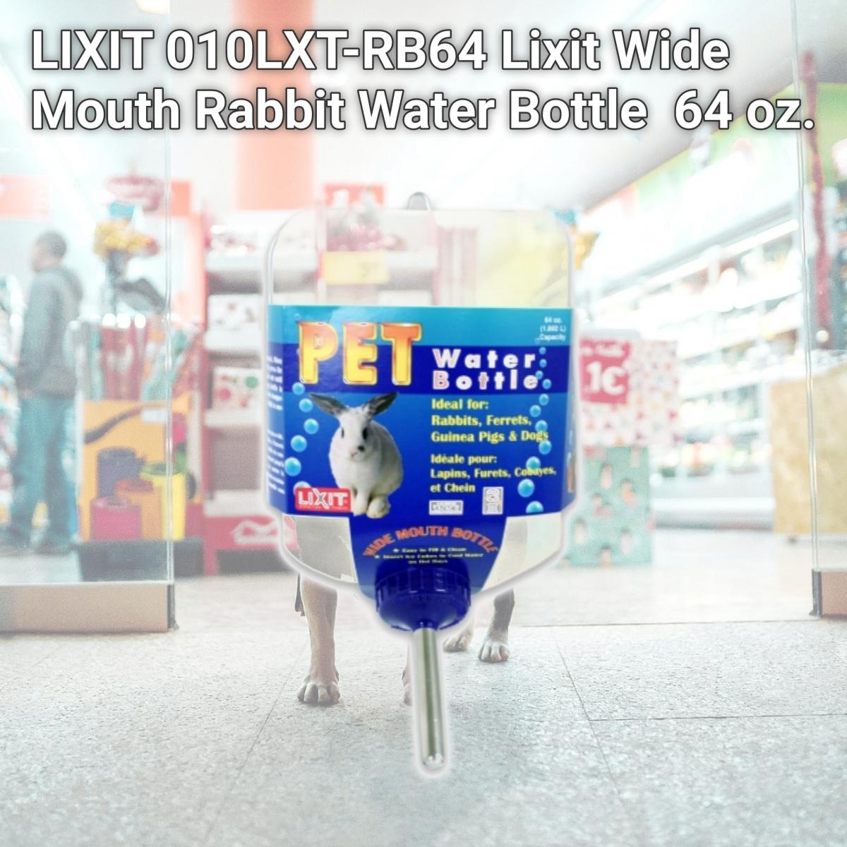Picture of LIXIT 010LXT-RB64 Lixit Wide Mouth Rabbit Water Bottle  64 oz.