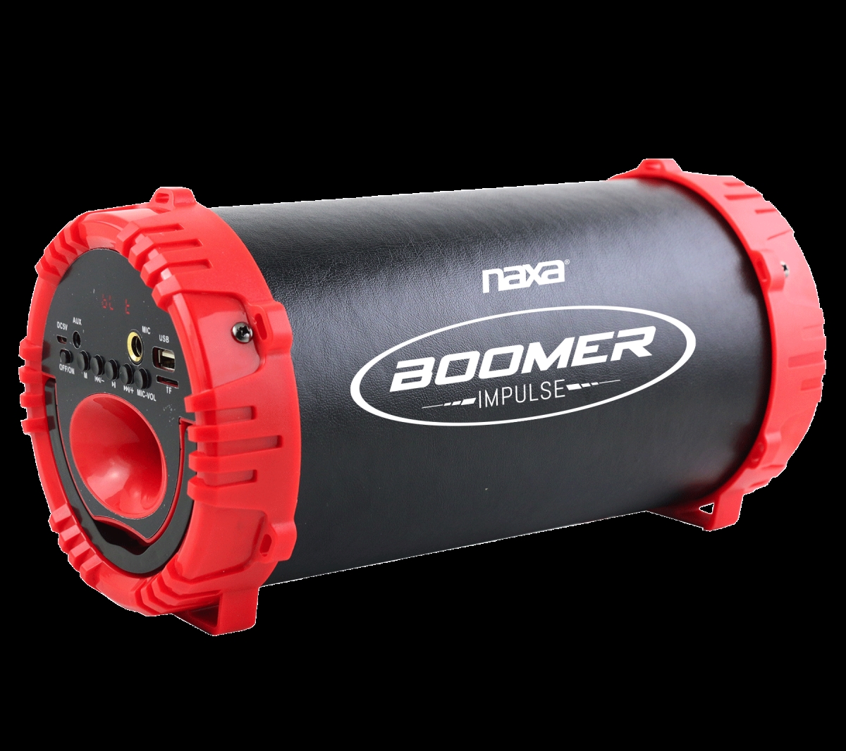 Picture of Naxa NAS-3084 RED LED Bluetooth Boom Box&#44; Red