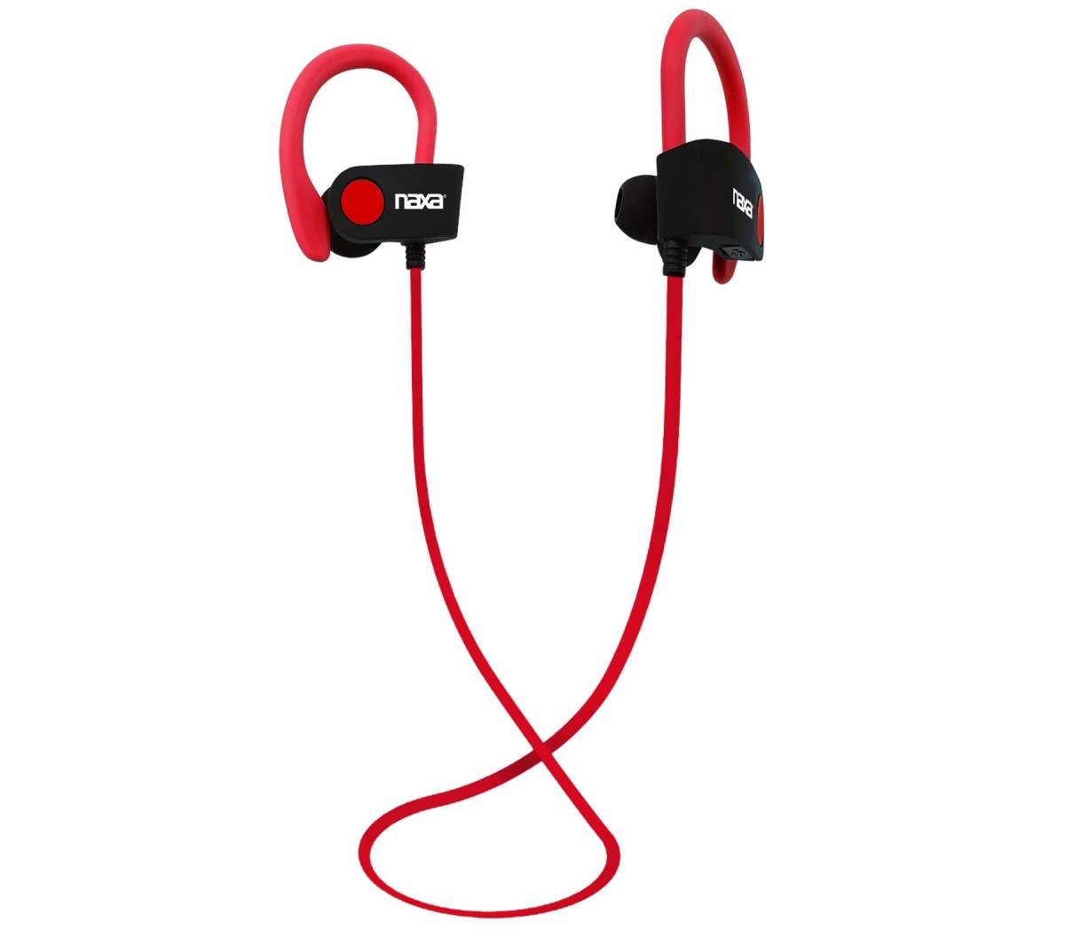 Naxa  Bluetooth Wireless Sport Earbuds with Ear Hook, Red -  Naxa Electronics, NA659393