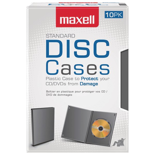 Picture of Maxell 190801 CD-DVD Storage Cases&#44; Black - 10 Count