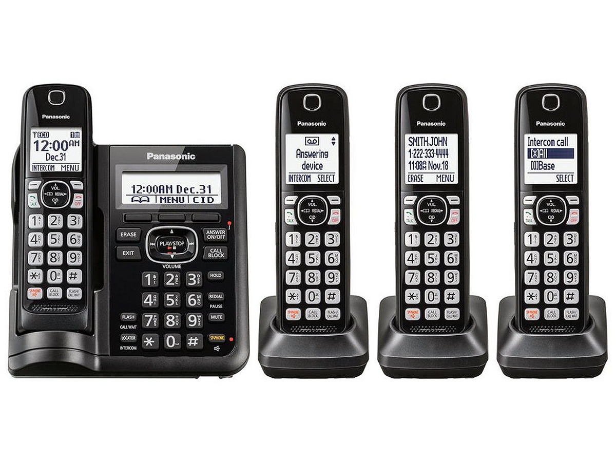 Picture of Panasonic KX-TGF544B 4 Handsets Expandable Cordless Phone with Call Block & Answering Machine