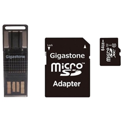Picture of Gigastone GS-4IN1600X64GB-R 64GB Micro SD Card PRM 4