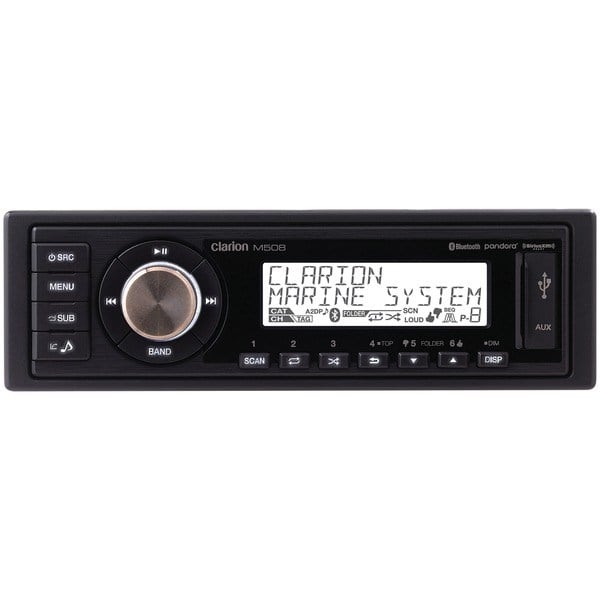 Picture of Clarion M508 Single-DIN In-Dash Marine-Grade M508 Digital Media Receiver with Bluetooth