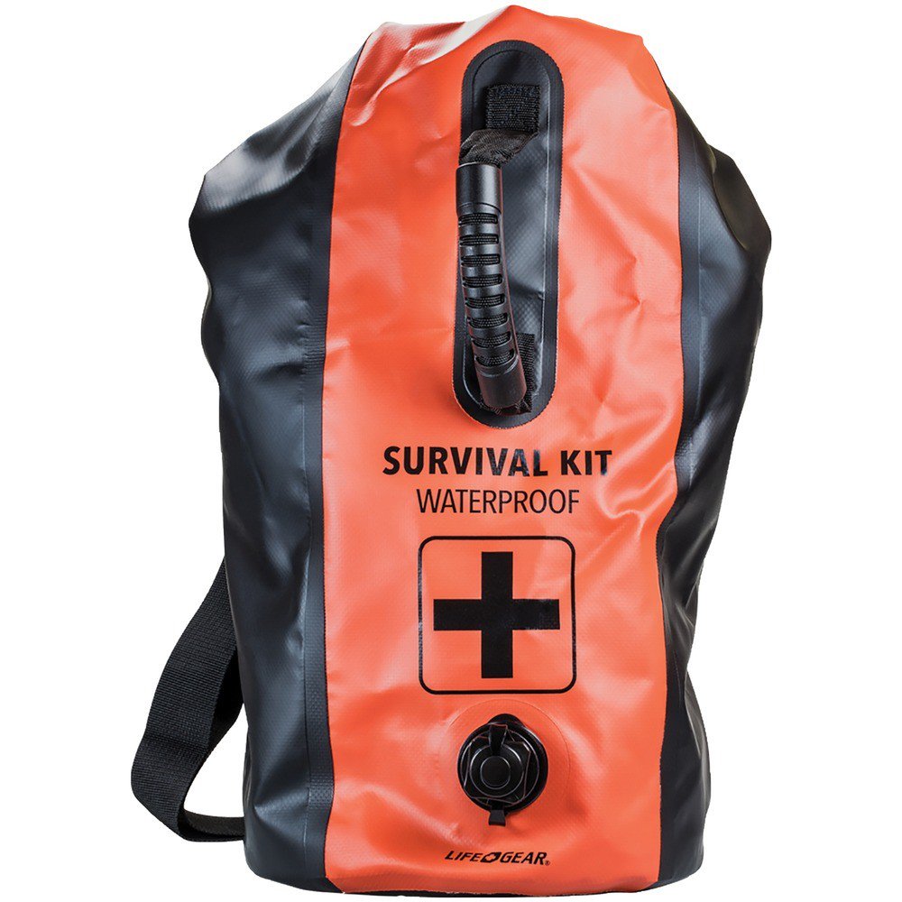 Life Gear 41-3821 72 Hour Premium Survival & Emergency Dry-Bag Backpack Kit for 2 Person - Orange